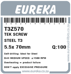 T3Z570 - Tek Screw Steel -T3Z570_Label_T